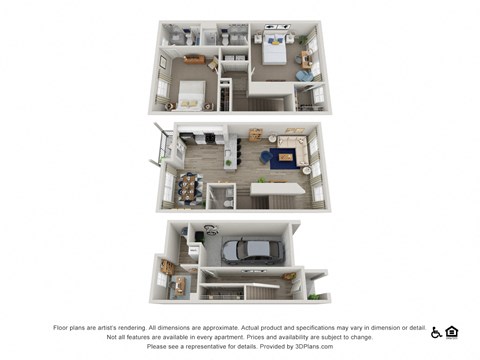The Moorisville - 2 bedroom, 2.5 bathroom 1,592 Sq. Ft Townhome  at Griffin Weston, North Carolina